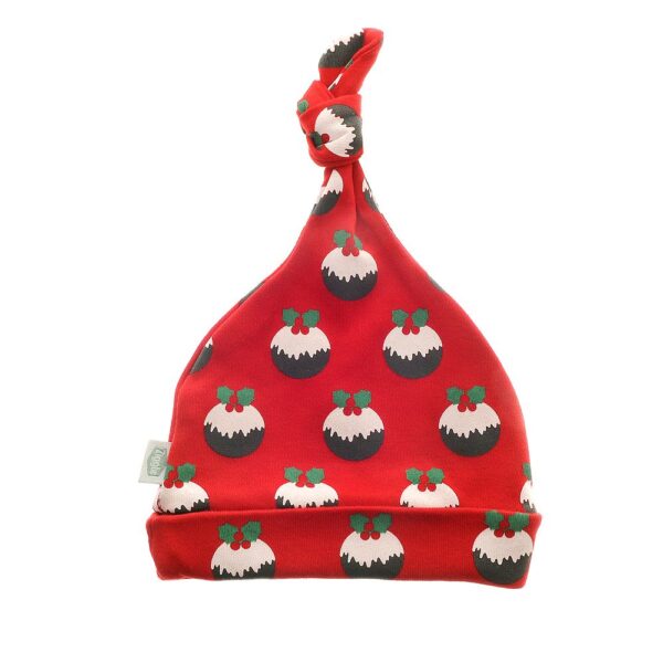 Christmas Pudding Print Cotton Hat