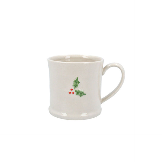 Holly Sprig Stoneware Mug