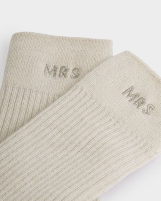MR & MRS SOCKS GIFT SET | Off White