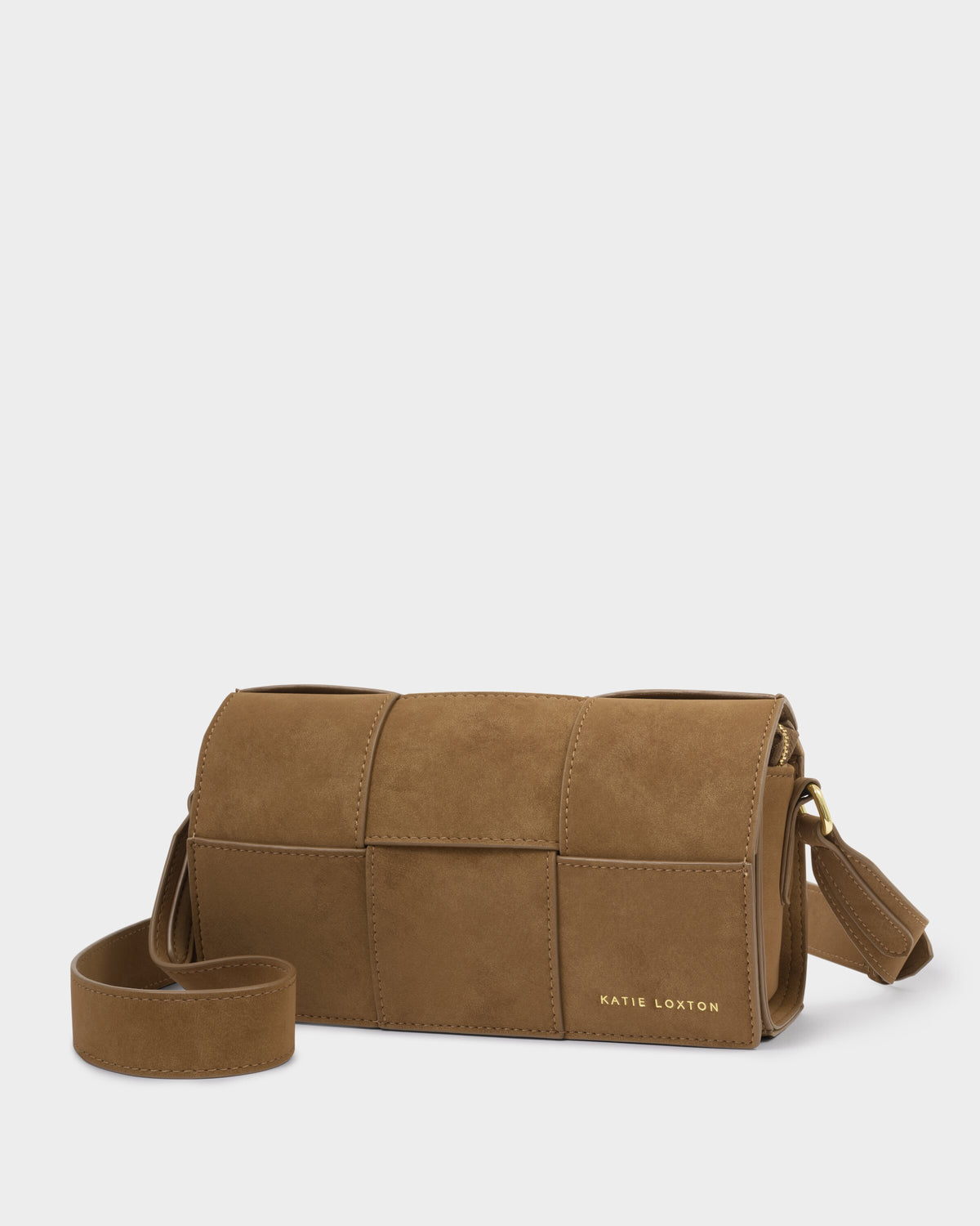 TAYA CROSSBODY BAG | Caramel Suedette