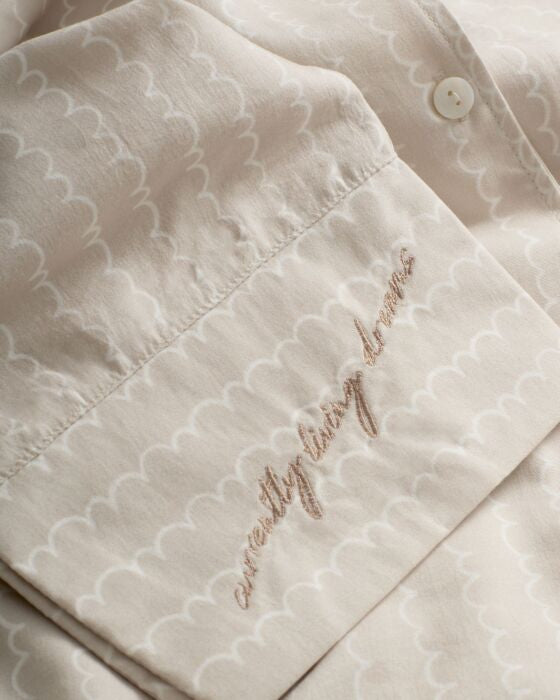 GIFT BOXED PYJAMA SET | Taupe / Off White medium