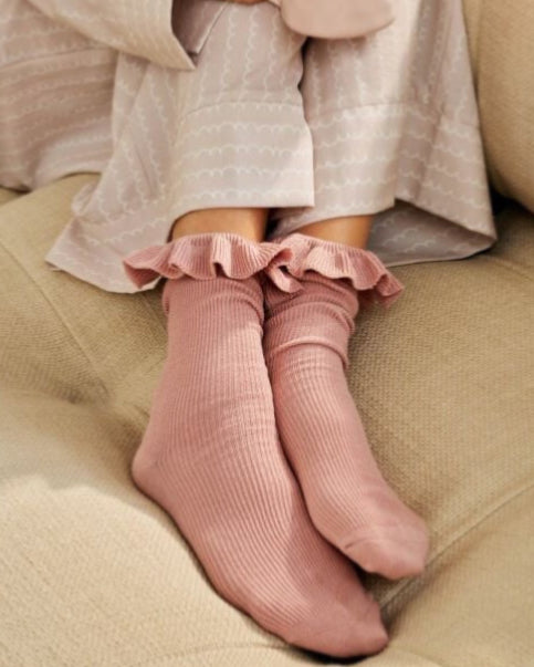 GIFT BOXED RUFFLE SOCKS | Pink | One
