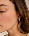 HEART LINK EARRINGS | Gold Coated |