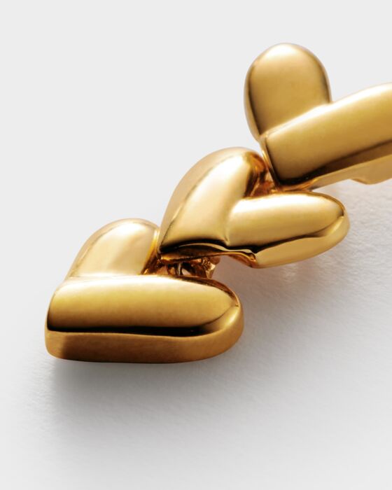 HEART LINK EARRINGS | Gold Coated |