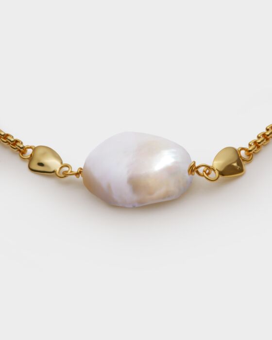 SOL PEARL ANKLET | Gold Coated | 23cm + extender