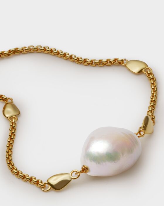 SOL PEARL BRACELET | Gold Coated | 18cm + 3cm extender