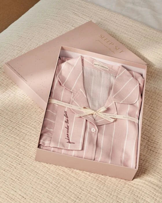 GIFT BOXED PYJAMA SET | Pink / White small