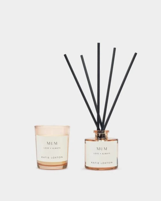 MINI VOTIVE AND MINI REED DIFFUSER GIFT SET | WONDERFUL MUM | English Pear and White Tea