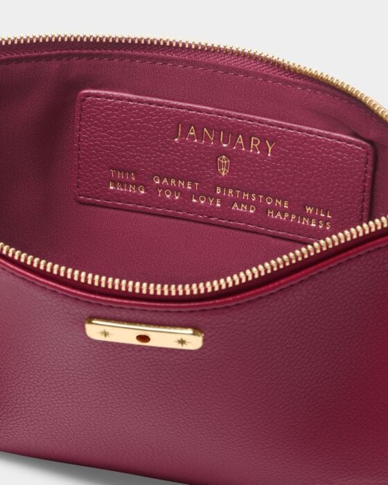 BIRTHSTONE POUCH | JANUARY | Deep Red