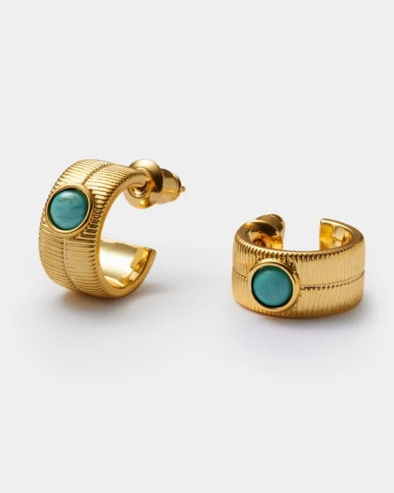 Gold Waterproof Earrings December Birthstone