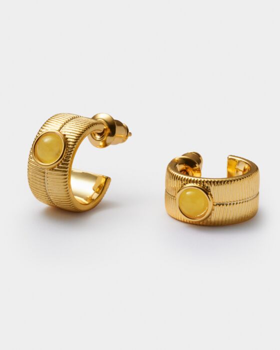 Gold Waterproof Earrings November Birthstone