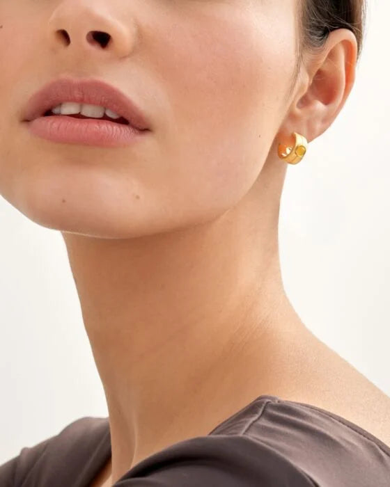 Gold Waterproof Earrings November Birthstone