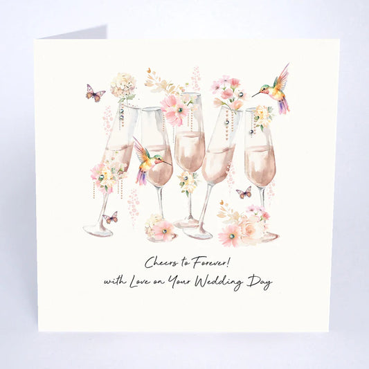 Cheers to forever wedding day