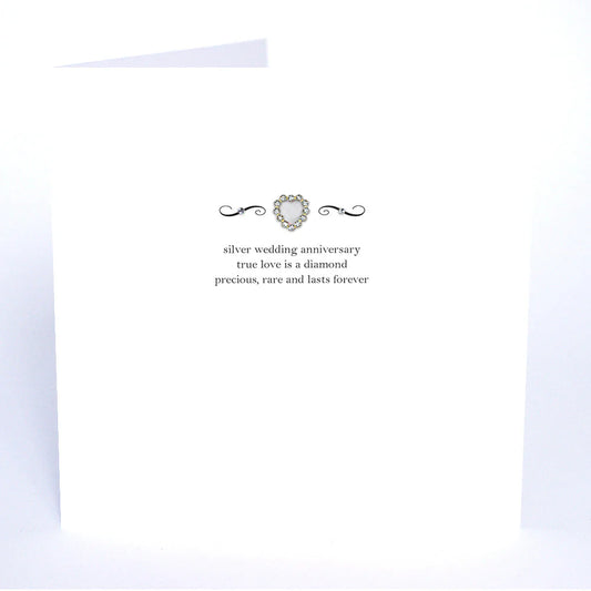 Mon Coeur - Silver Wedding Anniversary True Love Is A Diamond Precious Rare And Lasts Forever