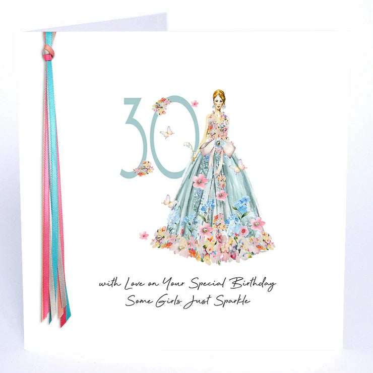 RIBBON AND ROSES LARGE - Age 30 Special Birthday