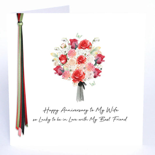 Large Happy Anniversary My Wife and Best Friend