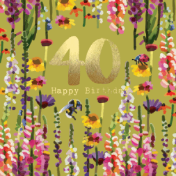 Age 40 Happy Birthday Bee
