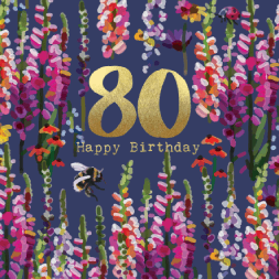 Age 80 Happy Birthday Bee