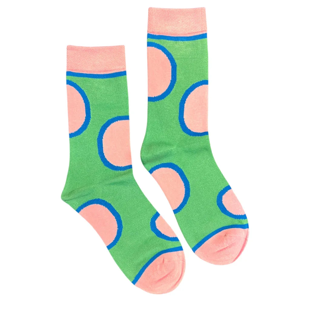Green Bubble Bamboo Sock