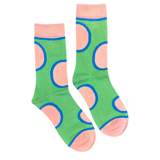 Green Bubble Bamboo Sock