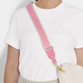 CANVAS STRIPE BAG STRAP CLOUD PINK