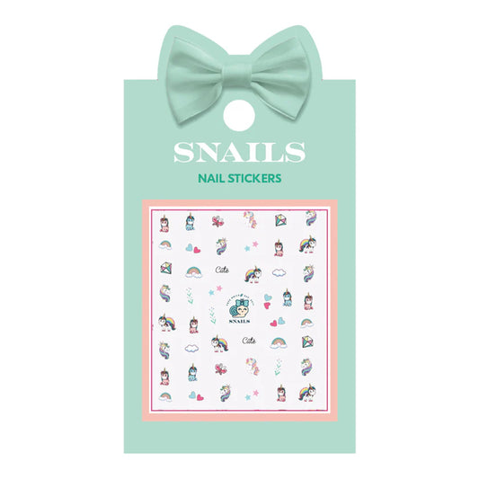 Snails Nail Stickers - Unicorn Queen