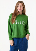 Chic Sequin Crew Neck Sweatshirt