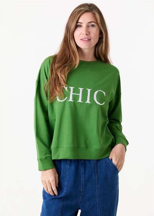 Chic Sequin Crew Neck Sweatshirt
