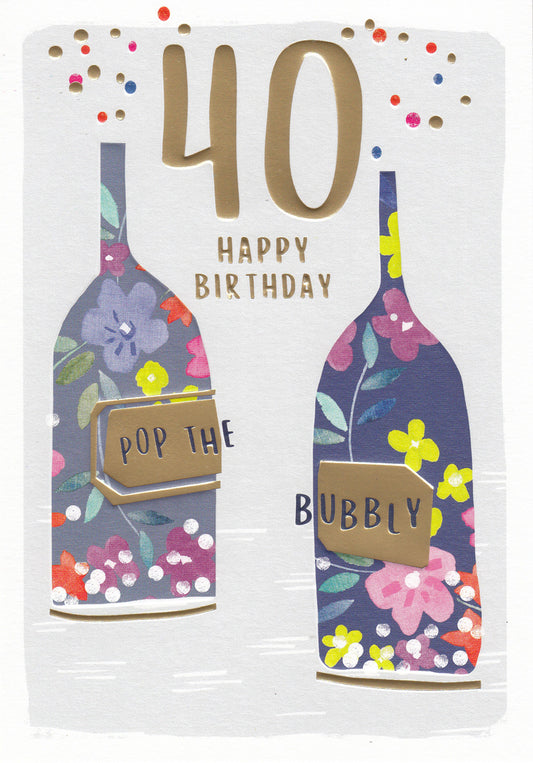 Age 40 Fizz Bubbles