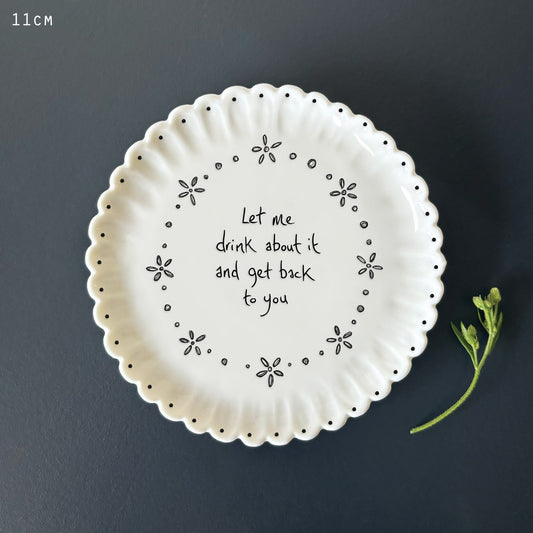 Scallop coaster-Let me drink about it