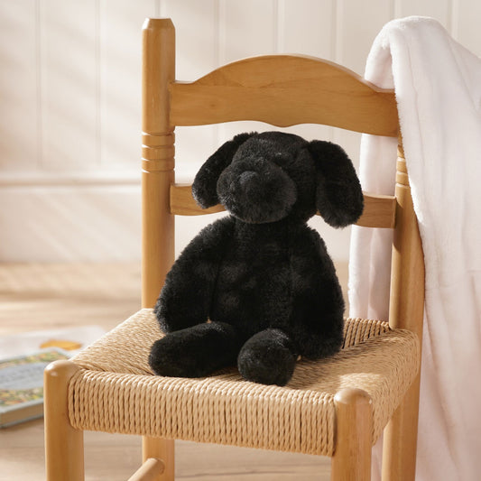 Monty The Plush Long Leg Black Puppy 30 cm