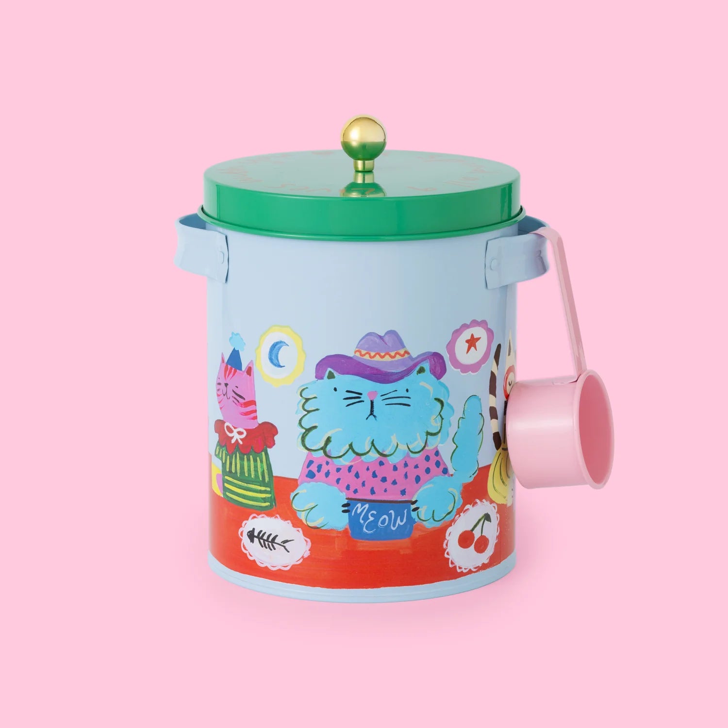 Cool Cat Club Storage Tin & Scoop