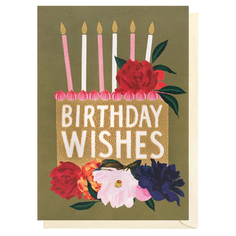Birthday Wishes Golden Cake
