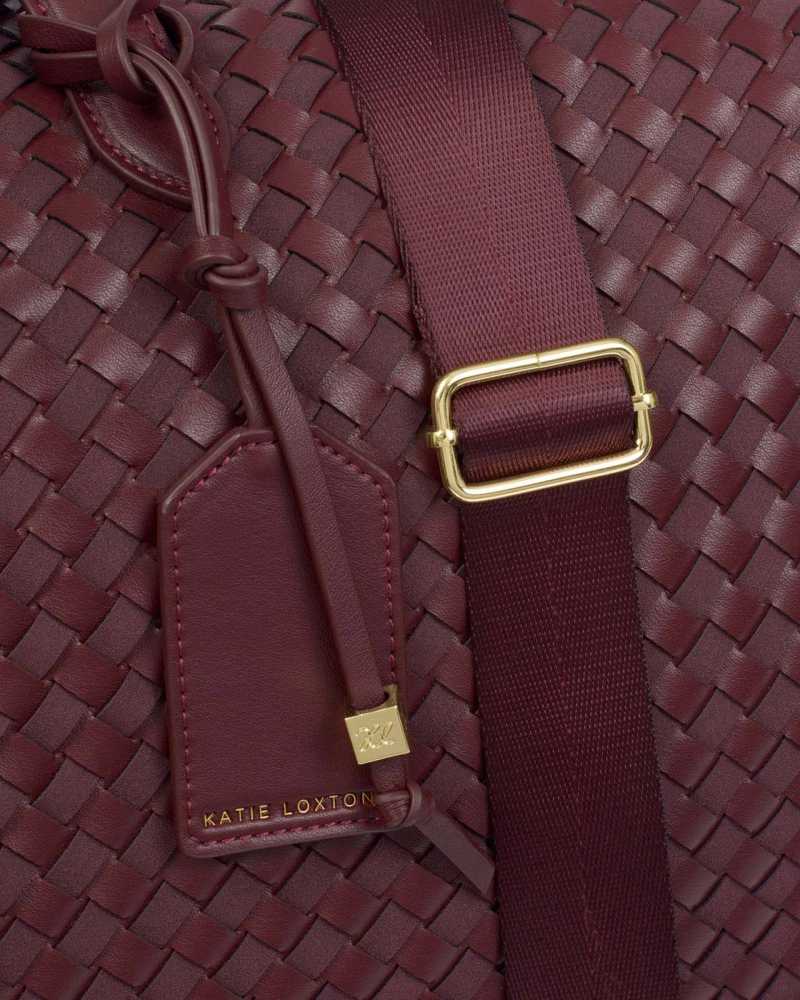 Milan Hand Woven Cabin Bag Cherry