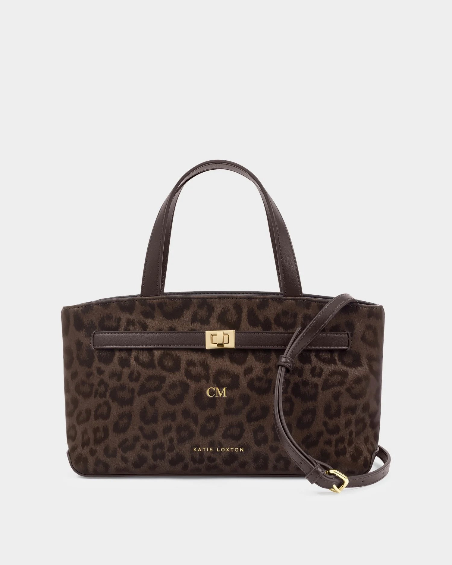 Odin Top Handle Crossbody Bag Chocolate Leopard