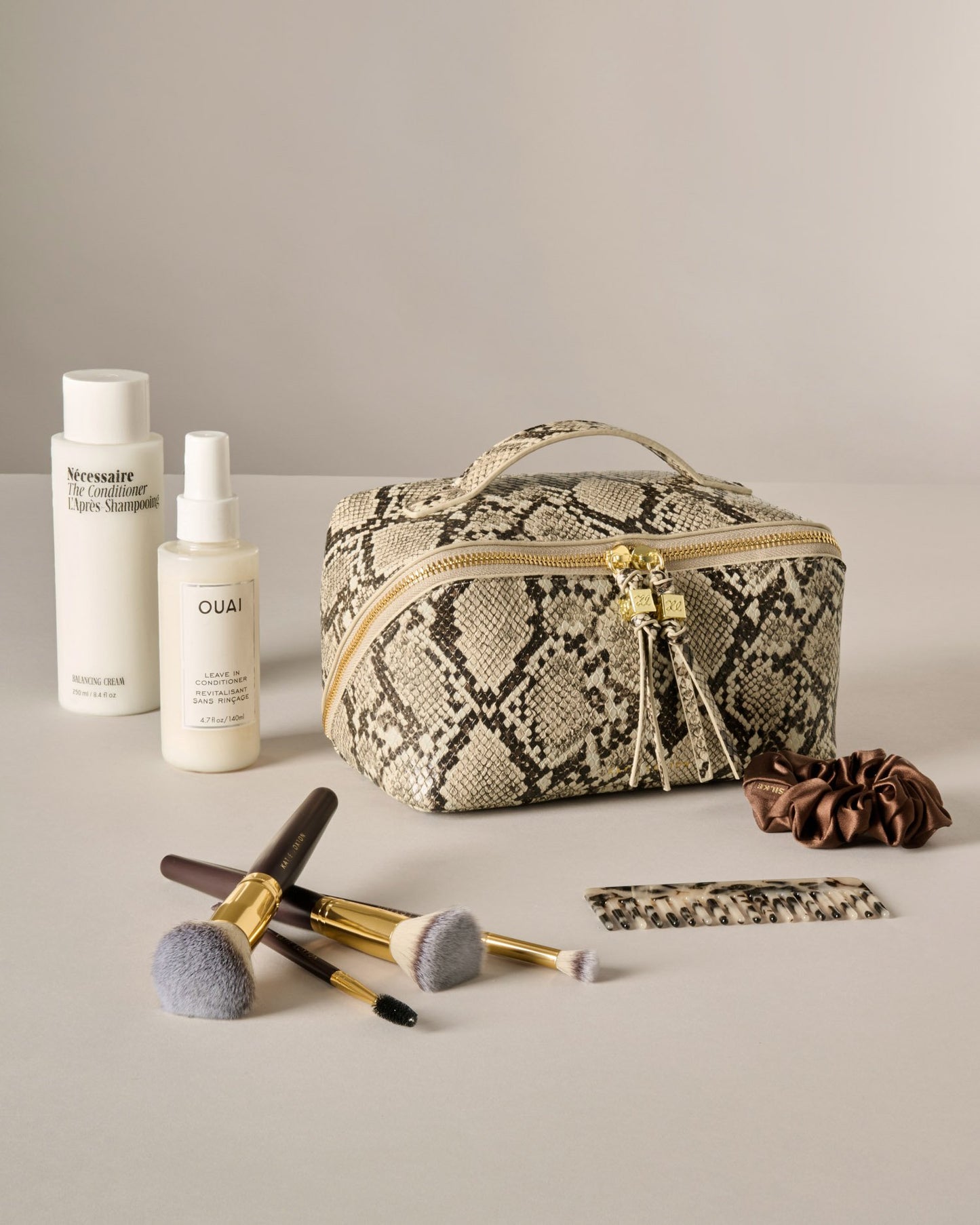 SOHO MEDIUM MAKE UP BAG FAUX SNAKE