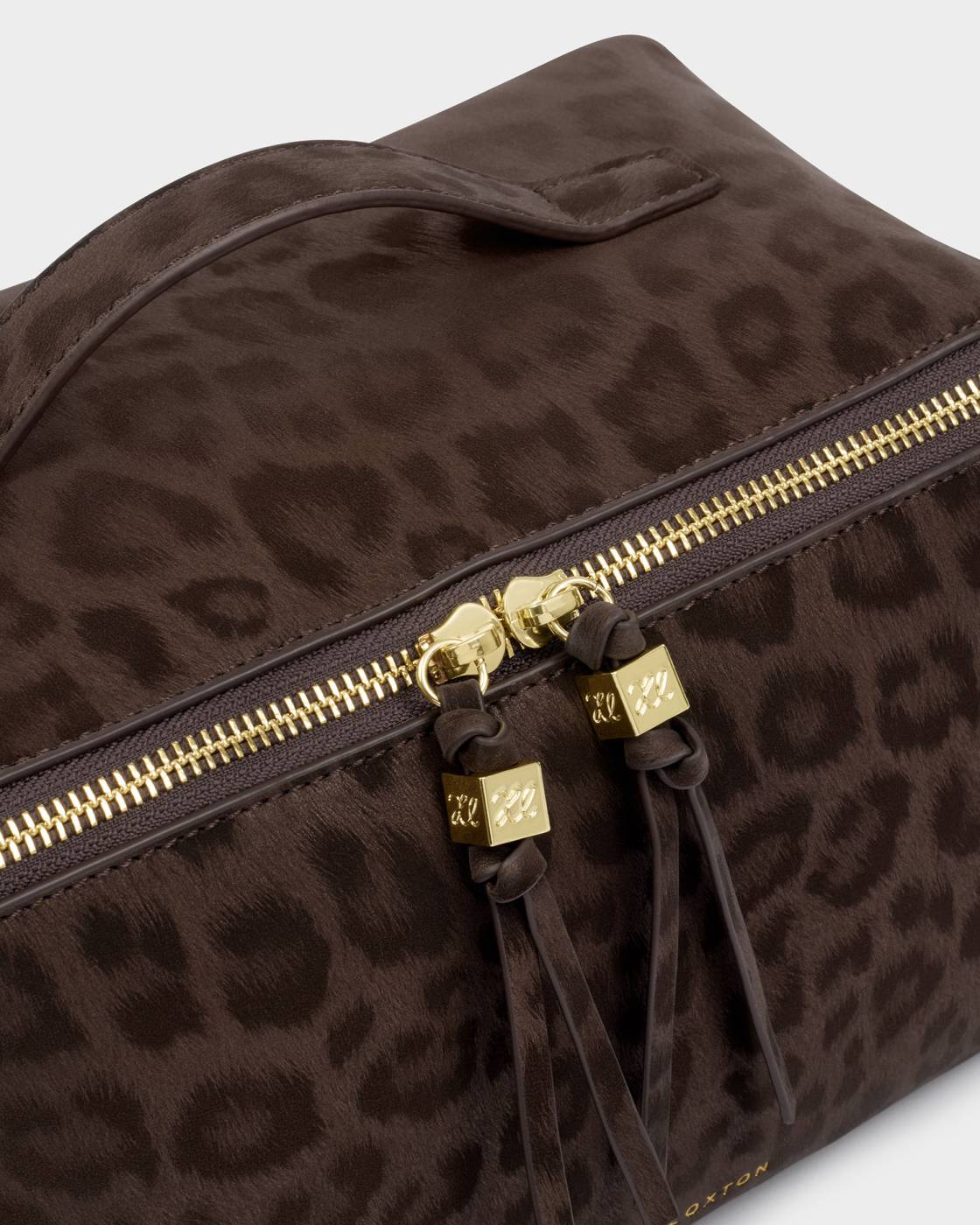 SOHO LARGE MAKE UP BAG CHOCOLATE LEOPARD