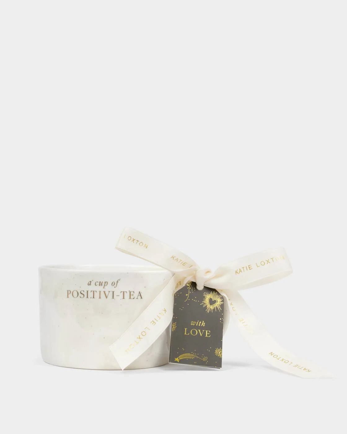 SPECKLED SENTIMENT GIFT TAG MUG | A LITTLE POSITIVI-TEA