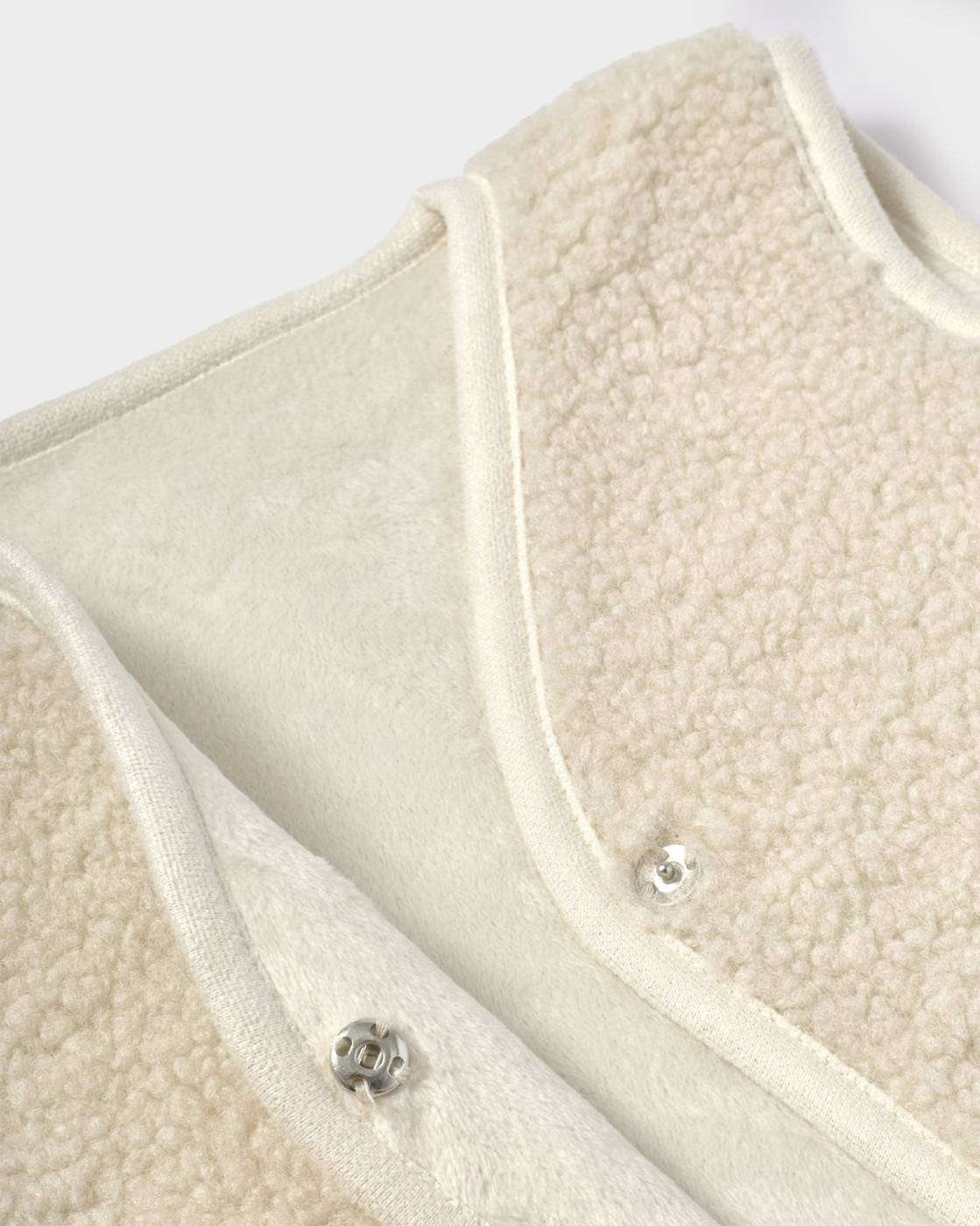 BABY BORG GILET off white 0-6 mnths