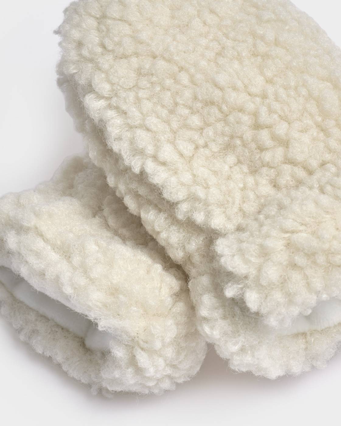 BABY BORG HAT & MITTENS OFF WHITE