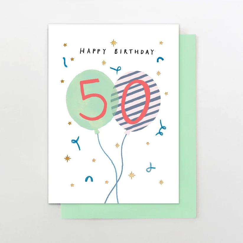 Age 50 balloons
