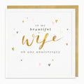 Simple Hearts Wife Anniversary Card