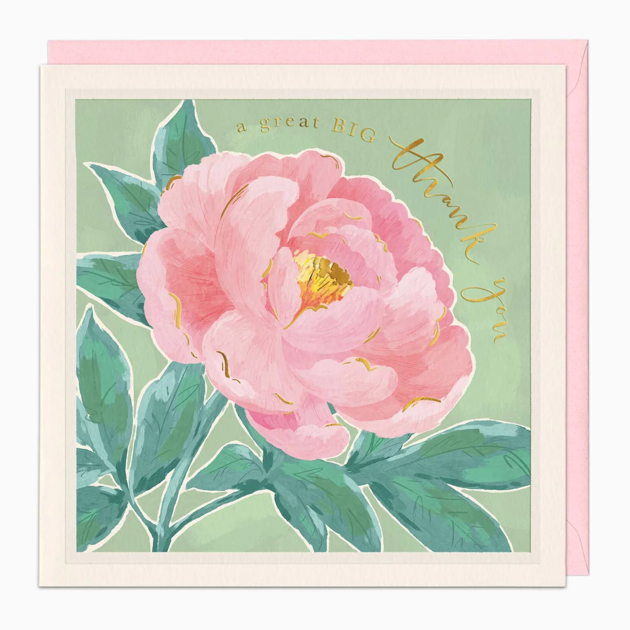 Peony Thank You Card