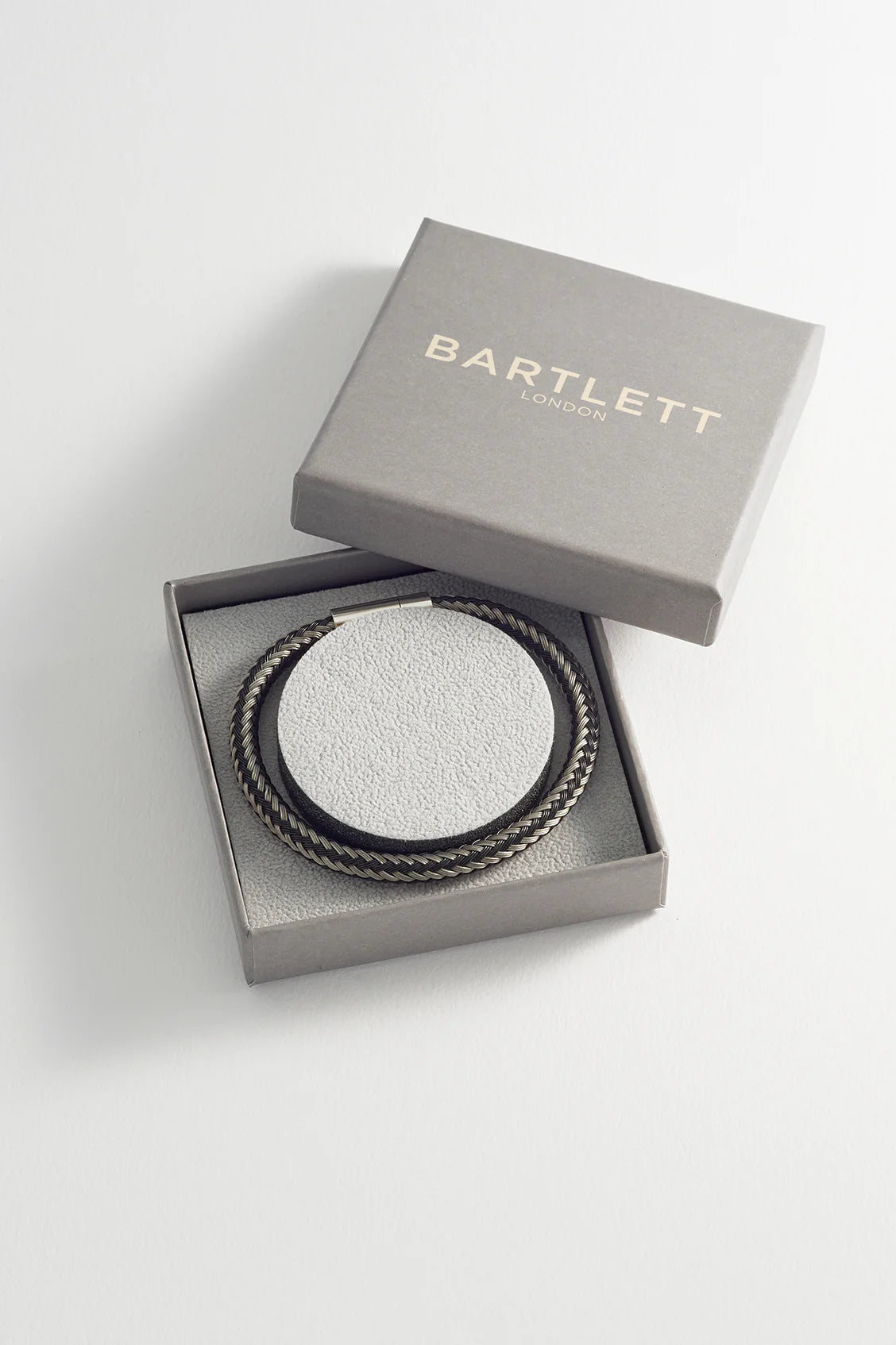 Grey and Black Metal Mesh Bracelet