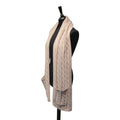 Oatmeal Cable Knit Pocket Scarf