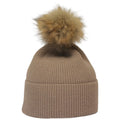 Oatmeal Unisex Rib Bobble Hat