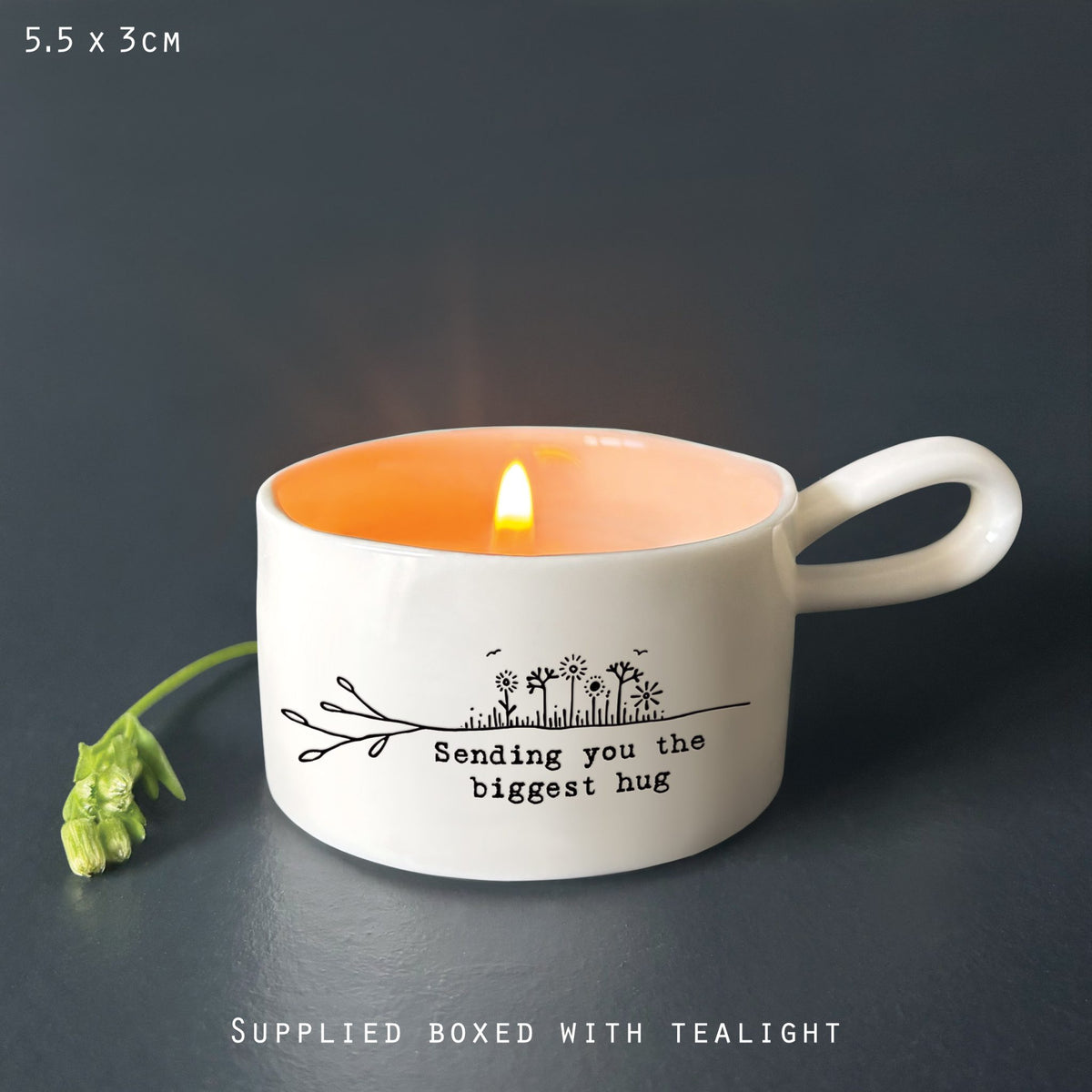 Handled Tea light holder - Biggest Hug