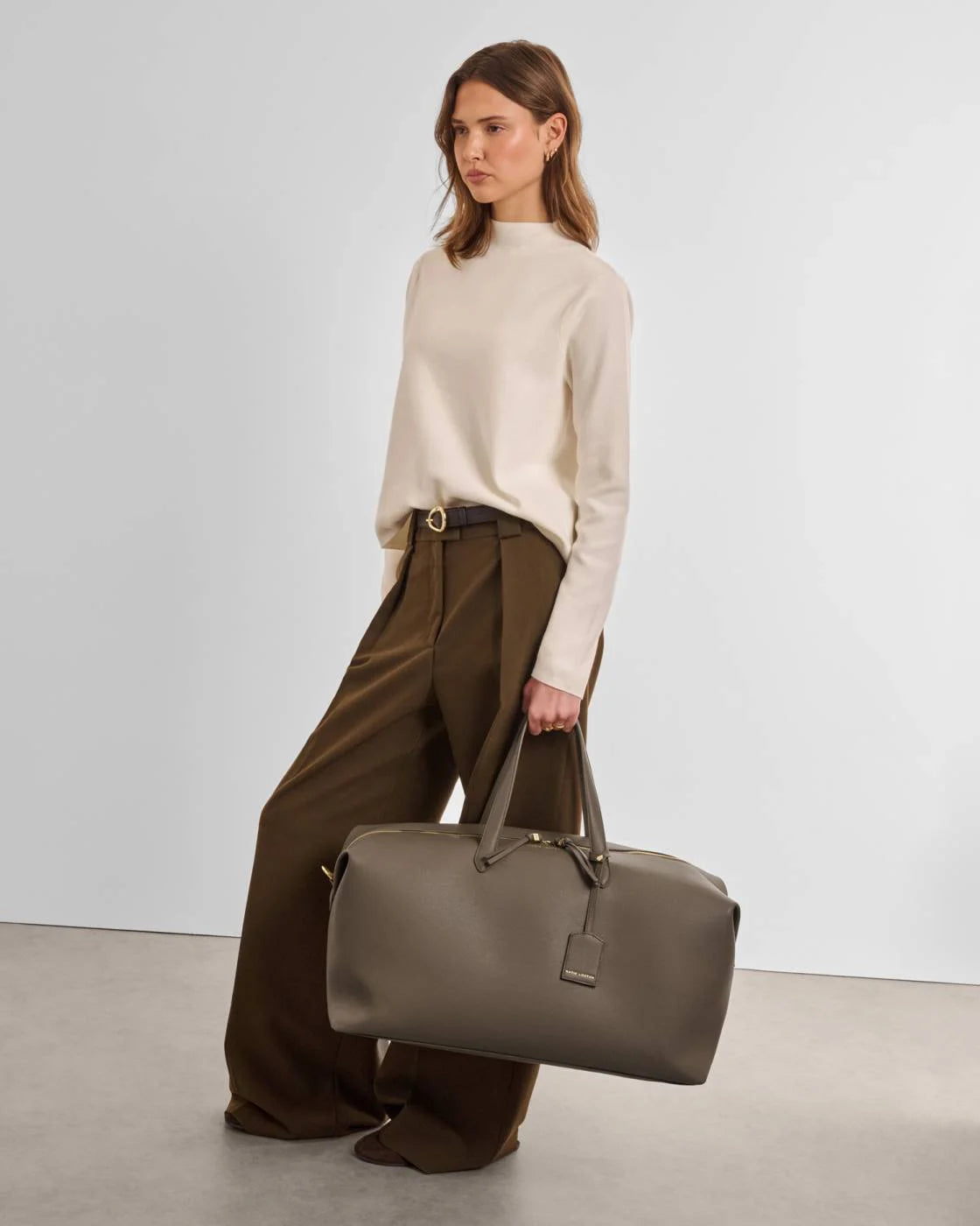 Milan Hand Woven Cabin Bag - Chocolate