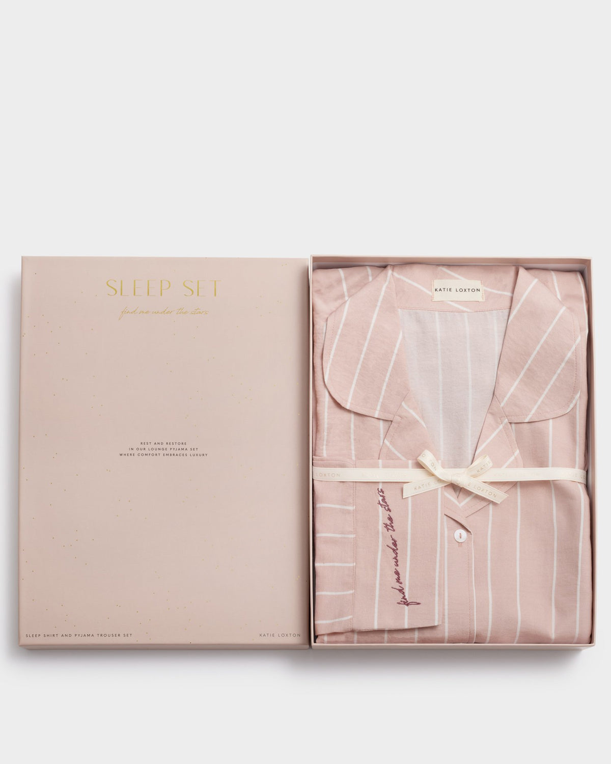 GIFT BOXED PYJAMA SET | Pink / White large