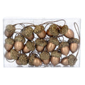 Gold Wood Acorn Dec, Box/18